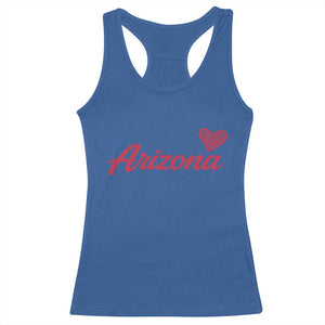 Arizona State Pride Racerback Tank Top Clean Word Art Minimalist Graphic TS12 Royal Blue Print Your Wear