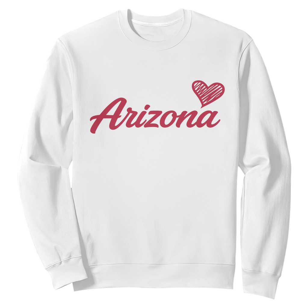 Arizona State Pride Sweatshirt Clean Word Art Minimalist Graphic TS12 White Print Your Wear