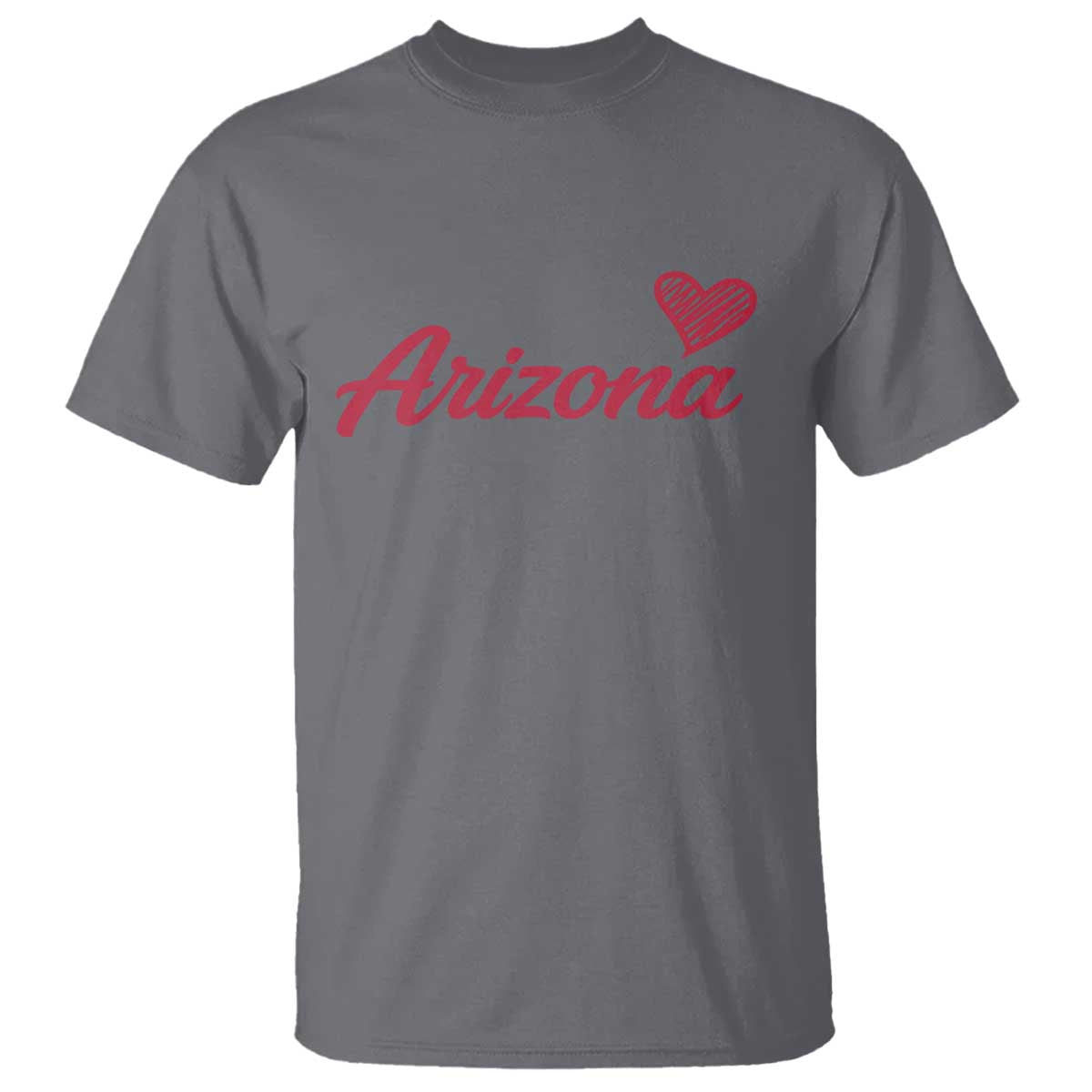 Arizona State Pride T Shirt Clean Word Art Minimalist Graphic TS12 Charcoal Print Your Wear