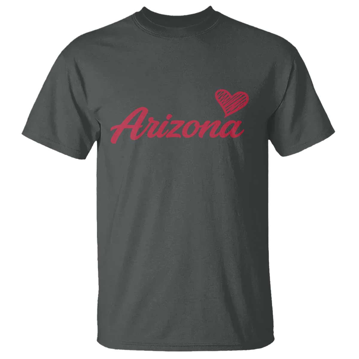 Arizona State Pride T Shirt Clean Word Art Minimalist Graphic TS12 Dark Heather Print Your Wear