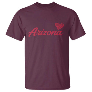 Arizona State Pride T Shirt Clean Word Art Minimalist Graphic TS12 Maroon Print Your Wear