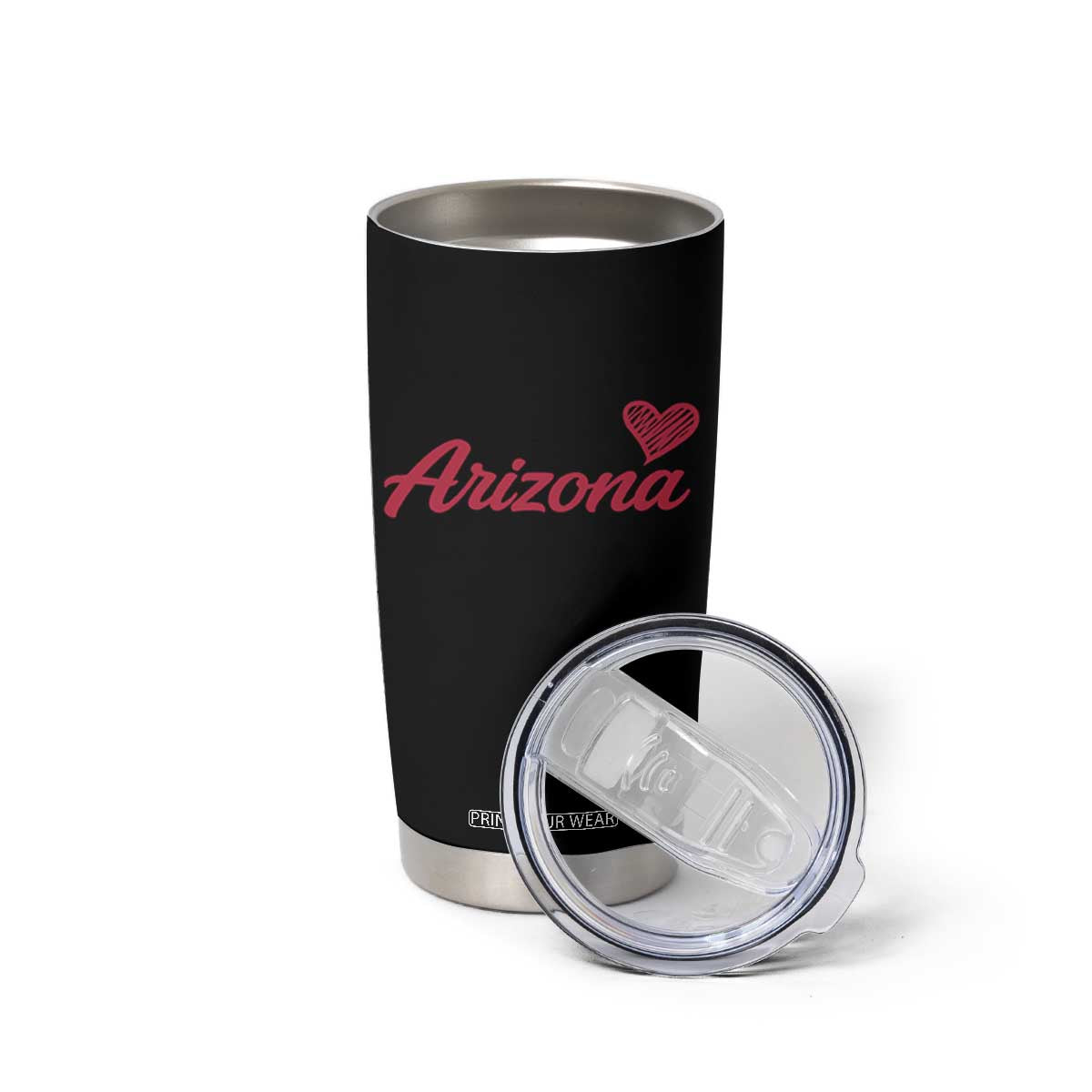 Arizona State Pride Tumbler Cup Clean Word Art Minimalist Graphic TS12 Print Your Wear