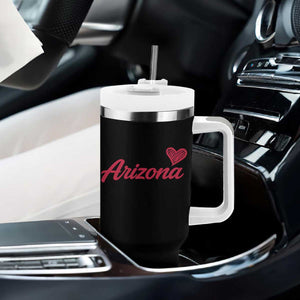 Arizona State Pride Tumbler With Handle Clean Word Art Minimalist Graphic TS12 Print Your Wear