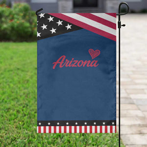 Arizona State Pride Garden Flag Clean Word Art Minimalist Graphic TS12 Classic Blue Black Print Your Wear