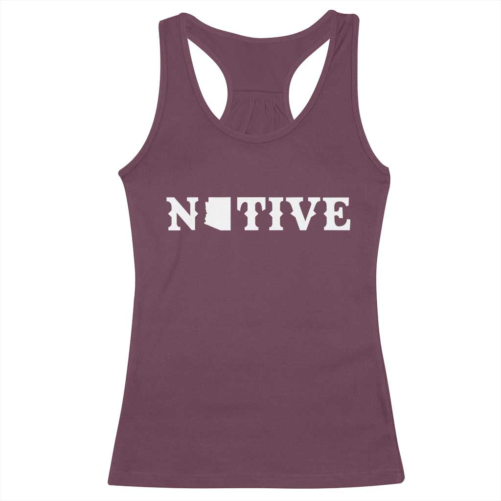 Local Arizona Native Racerback Tank Top AZ State Map Pride Gift TS12 Maroon Print Your Wear