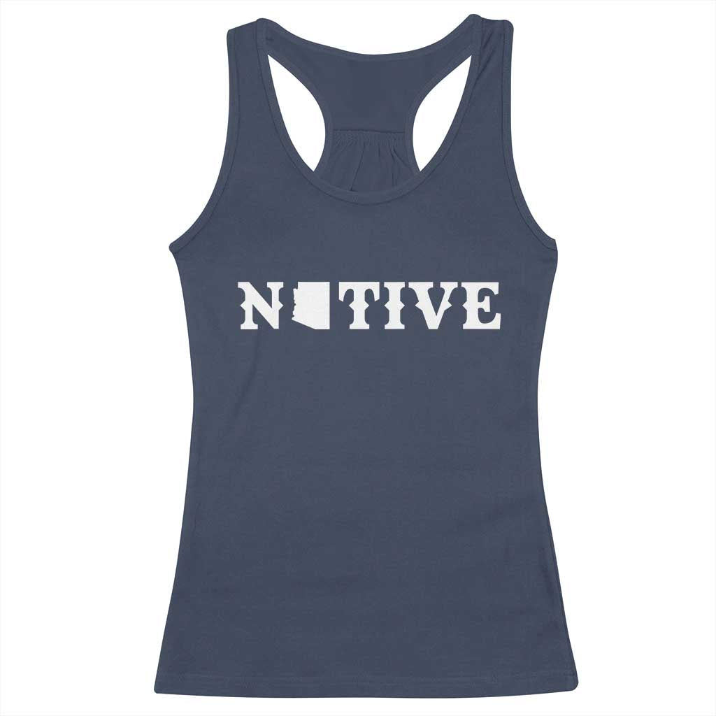 Local Arizona Native Racerback Tank Top AZ State Map Pride Gift TS12 Navy Print Your Wear