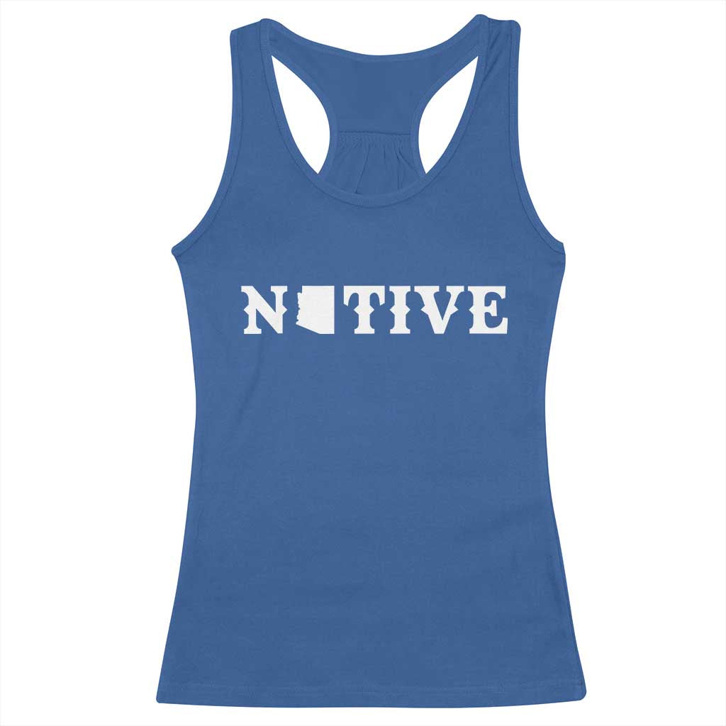 Local Arizona Native Racerback Tank Top AZ State Map Pride Gift TS12 Royal Blue Print Your Wear