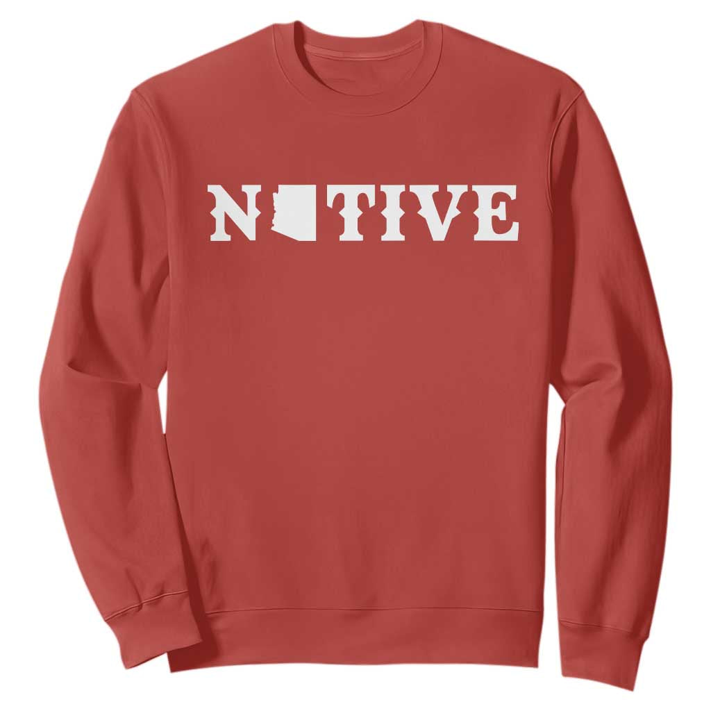 Local Arizona Native Sweatshirt AZ State Map Pride Gift TS12 Red Print Your Wear
