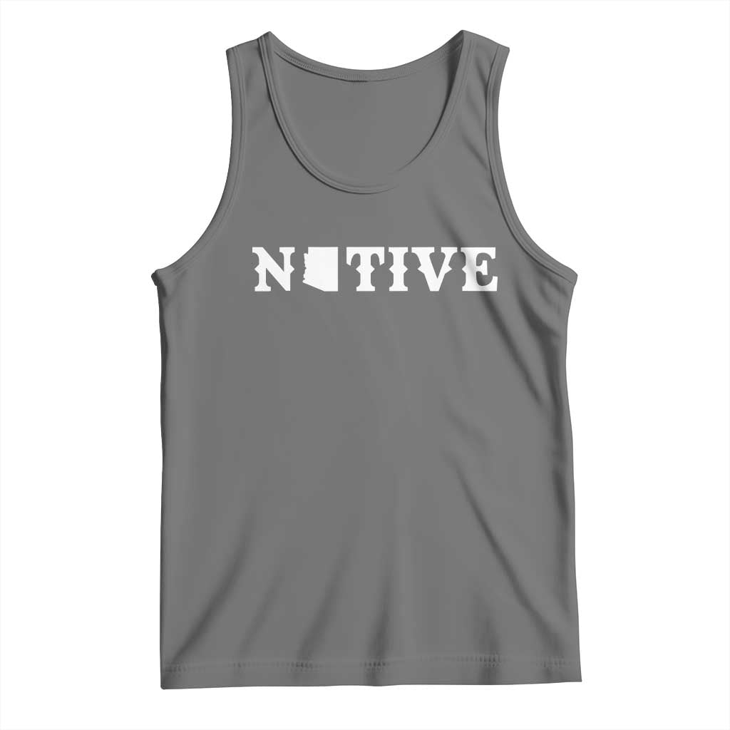 Local Arizona Native Tank Top AZ State Map Pride Gift TS12 Black Heather Print Your Wear