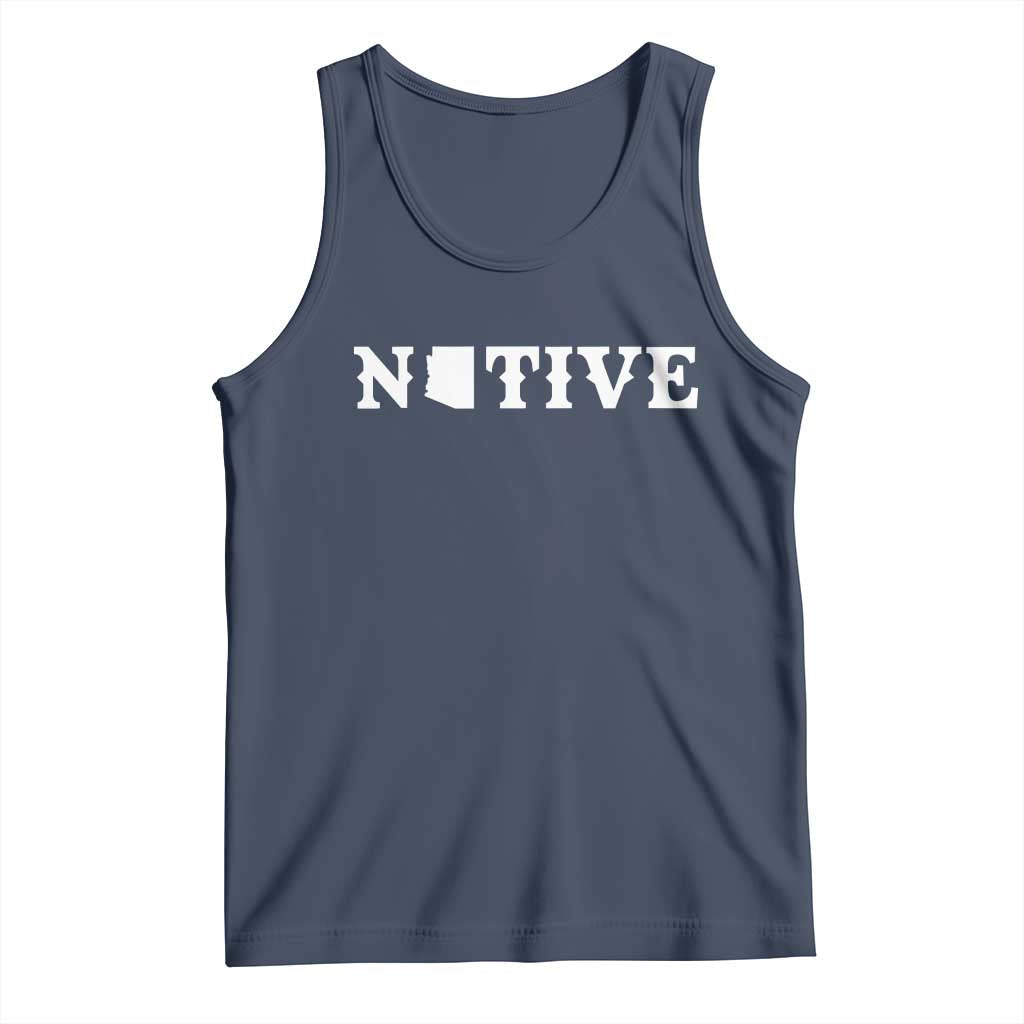 Local Arizona Native Tank Top AZ State Map Pride Gift TS12 Navy Print Your Wear