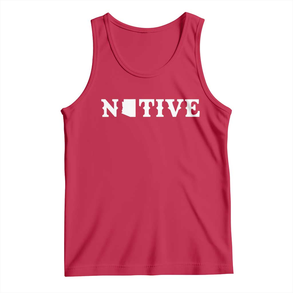 Local Arizona Native Tank Top AZ State Map Pride Gift TS12 Red Print Your Wear
