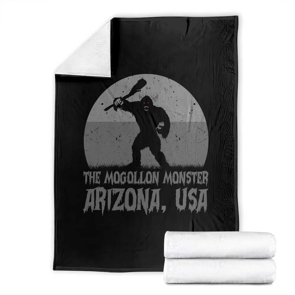 The Mogollon Monster Arizona Bigfoot Throw Blanket Vintage Cryptid Folklore TS12 Black Print Your Wear