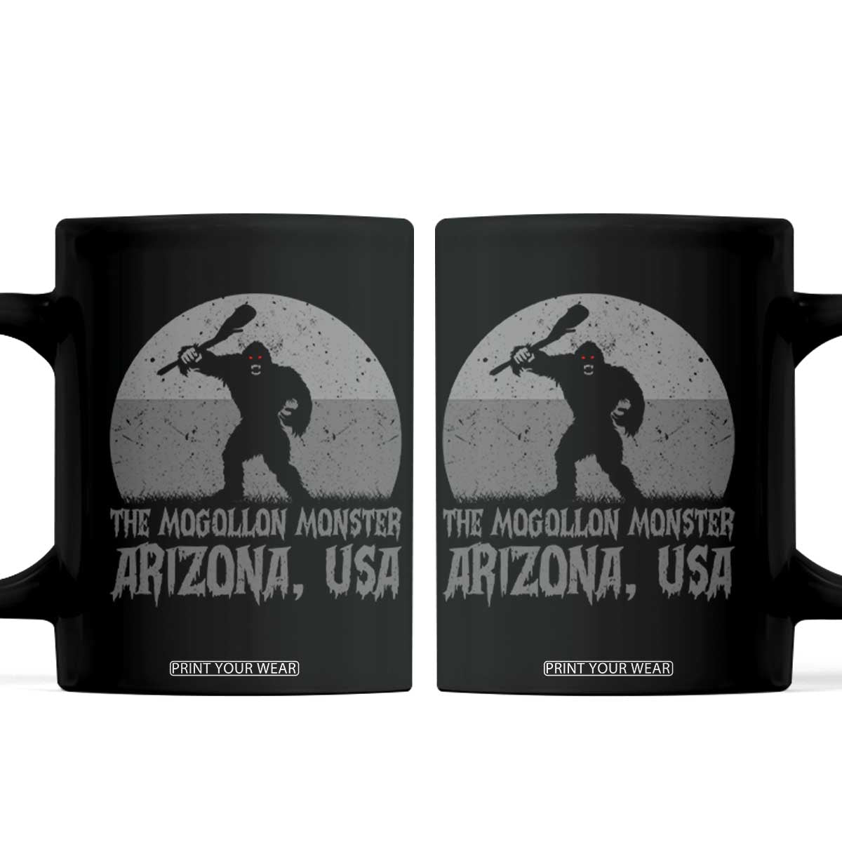 The Mogollon Monster Arizona Bigfoot Coffee Mug Vintage Cryptid Folklore TS12 Black Print Your Wear