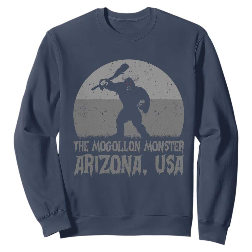 The Mogollon Monster Arizona Bigfoot Sweatshirt Vintage Cryptid Folklore TS12 Navy Print Your Wear