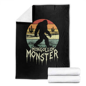 Mysterious Mogollon Monster Throw Blanket Arizona Wilderness Enigma TS12 Black Print Your Wear