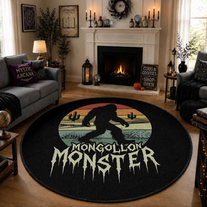 Mysterious Mogollon Monster Round Rug Arizona Wilderness Enigma