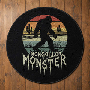 Mysterious Mogollon Monster Round Rug Arizona Wilderness Enigma