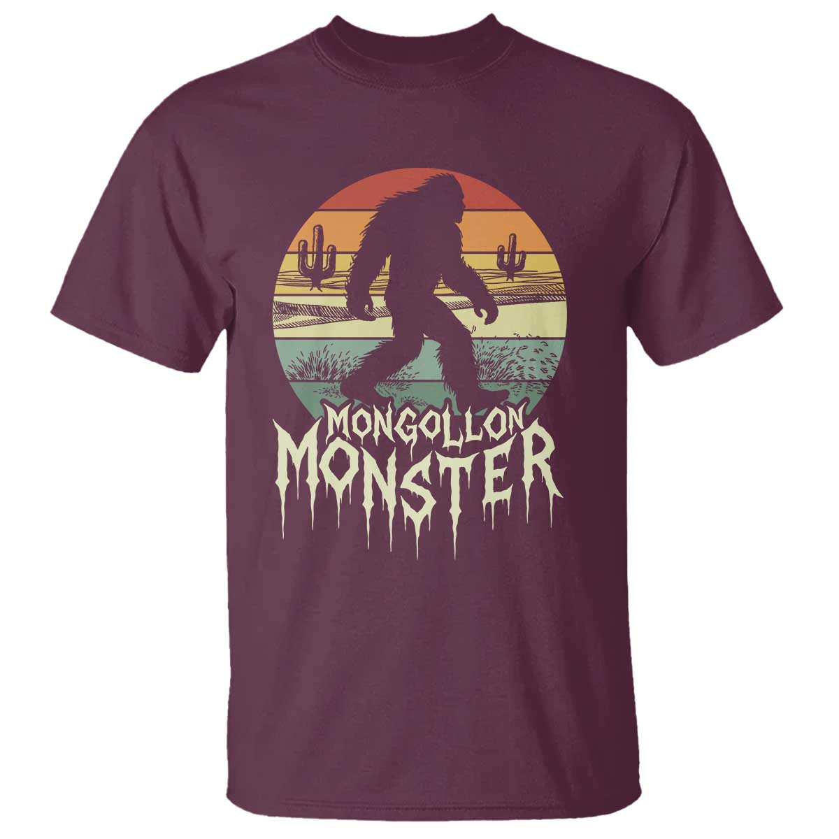 Mysterious Mogollon Monster T Shirt Arizona Wilderness Enigma TS12 Maroon Print Your Wear