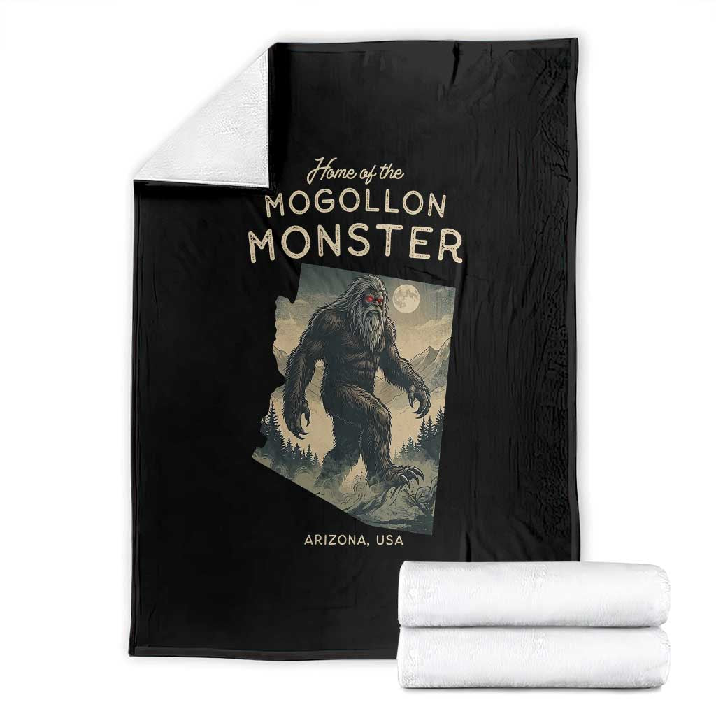 Arizona Cryptid Lover Throw Blanket Home Of The Mogollon Monster TS12 Black Print Your Wear