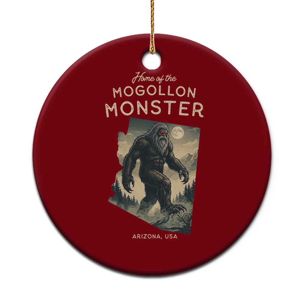 Arizona Cryptid Lover Ceramic Ornament Home Of The Mogollon Monster TS12 1pc Red Print Your Wear