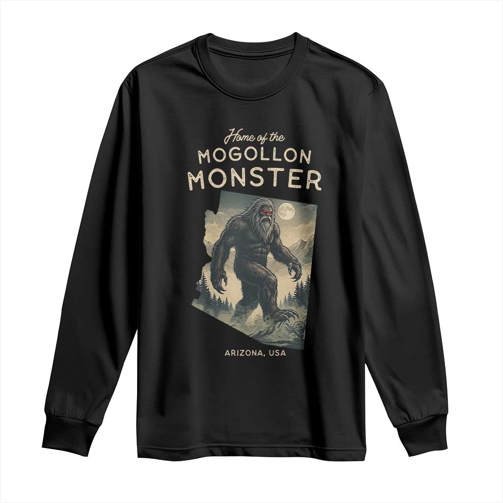 Arizona Cryptid Lover Long Sleeve Shirt Home Of The Mogollon Monster TS12 Black Print Your Wear