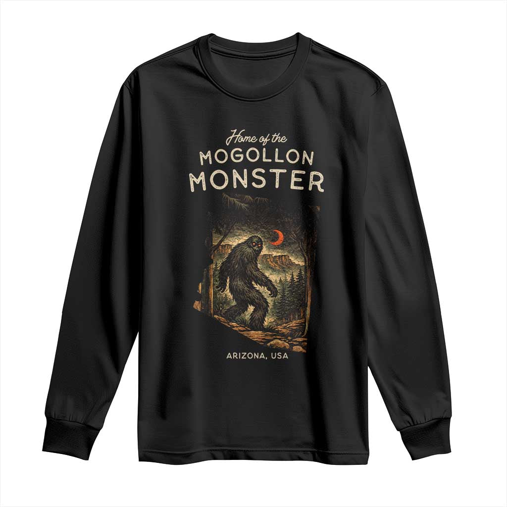 Mogollon Monster Arizona Long Sleeve Shirt Home Of The Cryptid Lover TS12 Black Print Your Wear