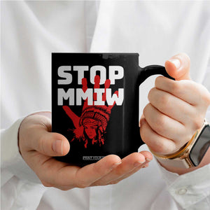 Indigenous Women Awareness Coffee Mug Stop MMIW Red Handprint Graphic TS12 Print Your Wear