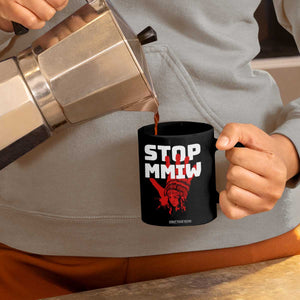 Indigenous Women Awareness Coffee Mug Stop MMIW Red Handprint Graphic TS12 Print Your Wear