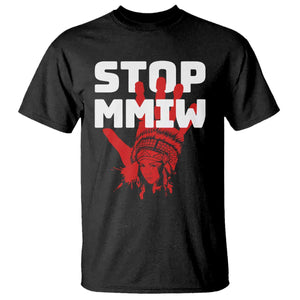 Indigenous Women Awareness T Shirt Stop MMIW Red Handprint Graphic TS12 Black Print Your Wear