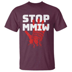 Indigenous Women Awareness T Shirt Stop MMIW Red Handprint Graphic TS12 Maroon Print Your Wear