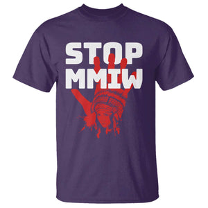 Indigenous Women Awareness T Shirt Stop MMIW Red Handprint Graphic TS12 Purple Print Your Wear