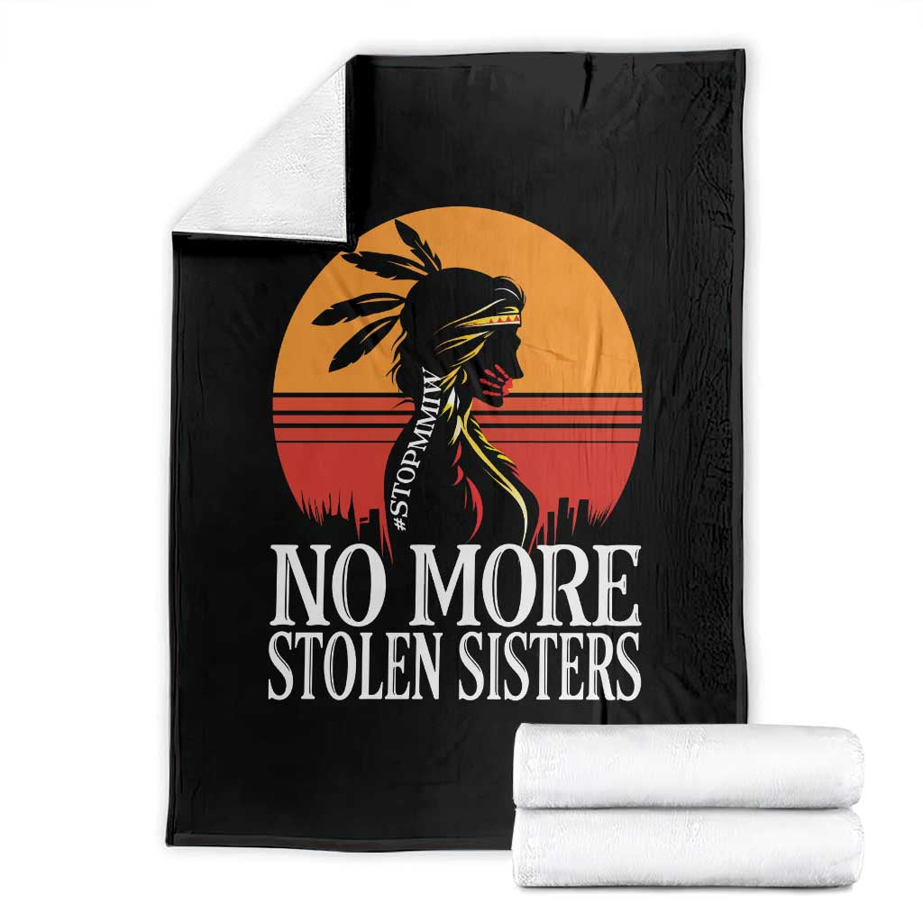 MMIW Awareness Throw Blanket No More Stolen Sisters Native American Gift TS12 Black Print Your Wear
