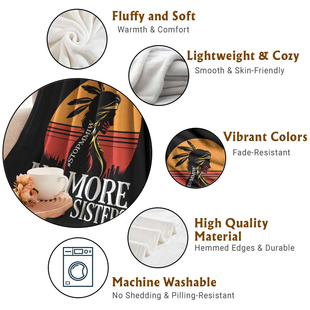 MMIW Awareness Throw Blanket No More Stolen Sisters Native American Gift TS12 Print Your Wear