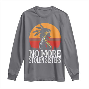 MMIW Awareness Long Sleeve Shirt No More Stolen Sisters Native American Gift TS12 Charcoal Print Your Wear