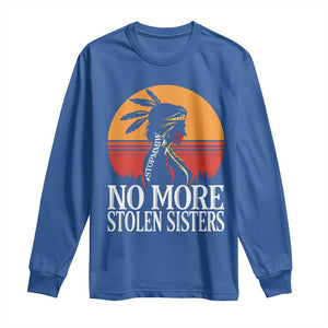 MMIW Awareness Long Sleeve Shirt No More Stolen Sisters Native American Gift TS12 Royal Blue Print Your Wear