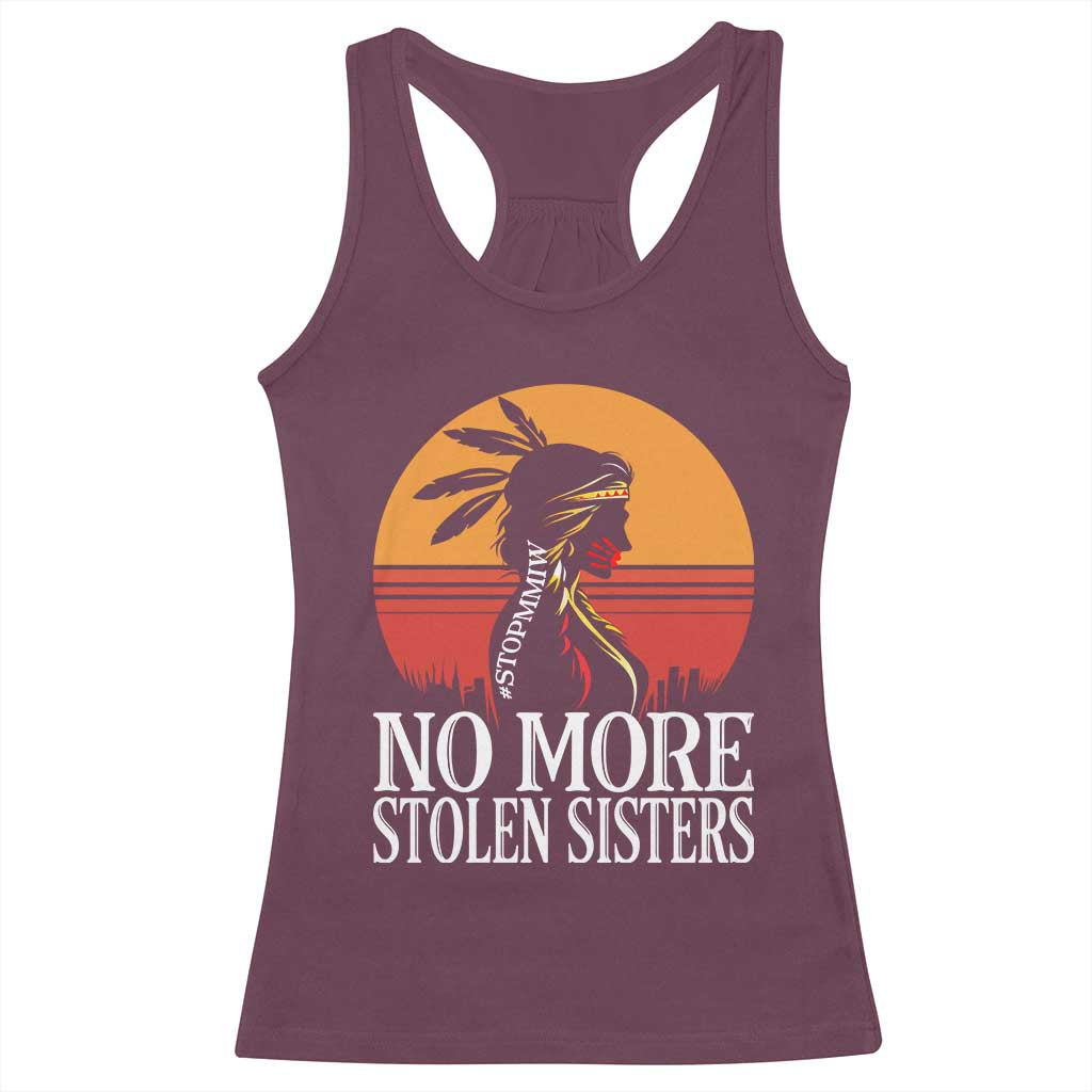 MMIW Awareness Racerback Tank Top No More Stolen Sisters Native American Gift TS12 Maroon Print Your Wear