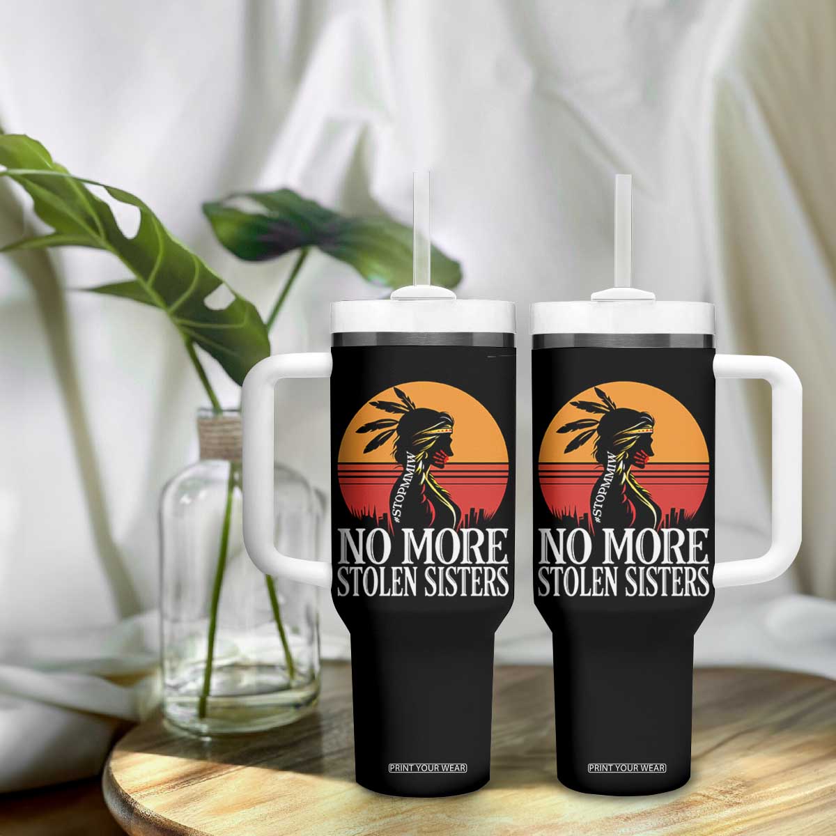 MMIW Awareness Tumbler With Handle No More Stolen Sisters Native American Gift TS12 Print Your Wear