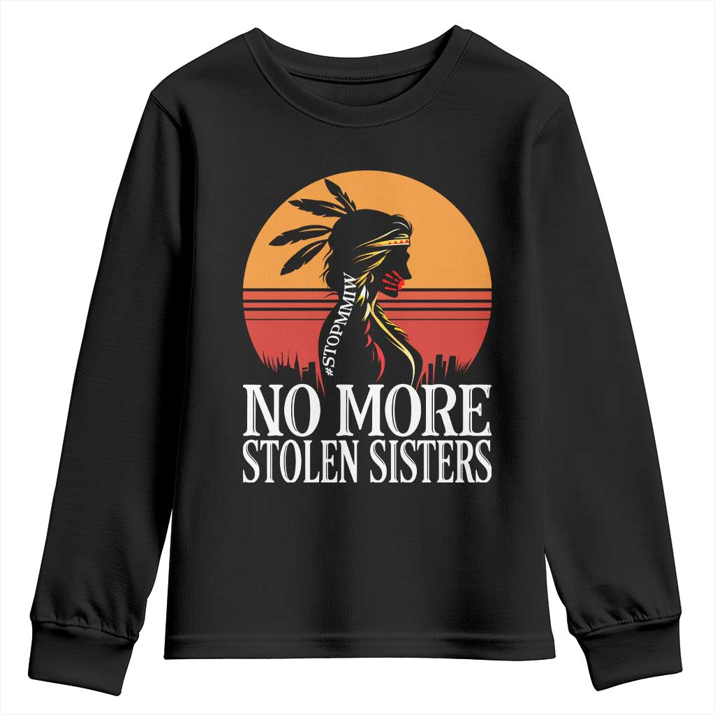 MMIW Awareness Youth Sweatshirt No More Stolen Sisters Native American Gift TS12 Black Print Your Wear