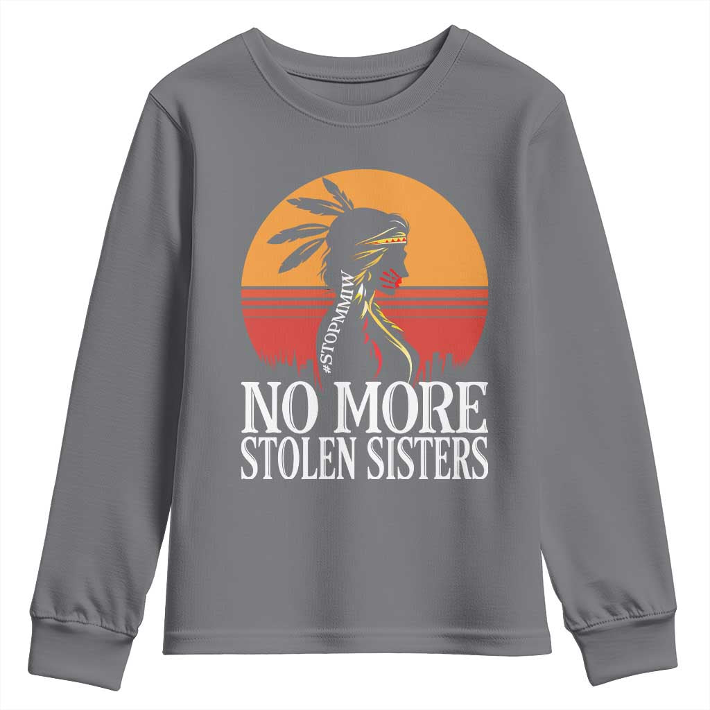 MMIW Awareness Youth Sweatshirt No More Stolen Sisters Native American Gift TS12 Charcoal Print Your Wear
