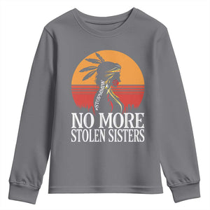 MMIW Awareness Youth Sweatshirt No More Stolen Sisters Native American Gift TS12 Charcoal Print Your Wear