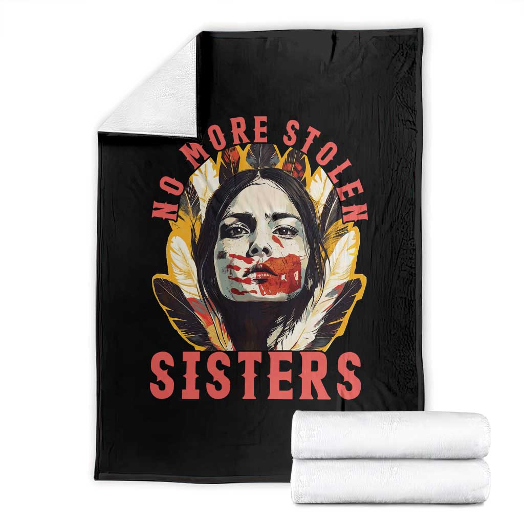 Native American Awareness Gift Throw Blanket No More Stolen Sisters MMIW Support TS12 Black Print Your Wear