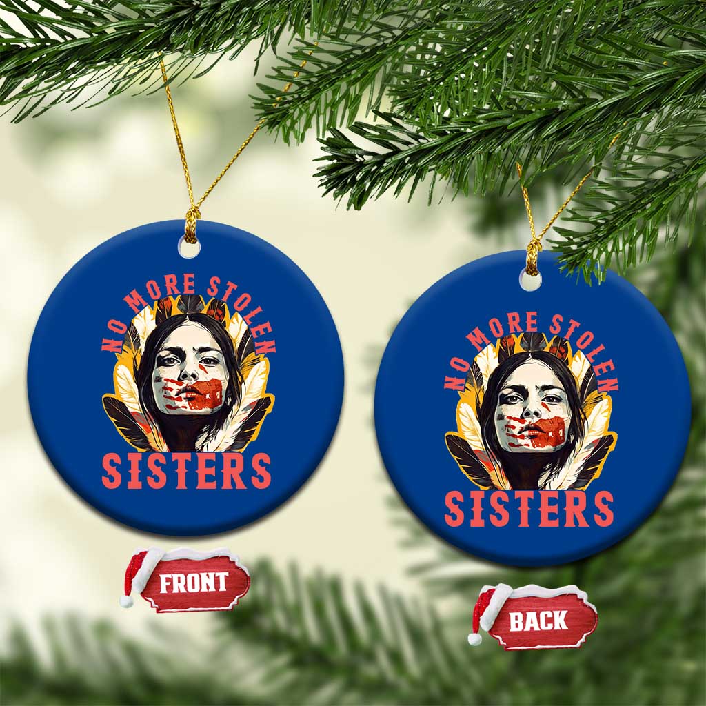 Native American Awareness Gift Ceramic Ornament No More Stolen Sisters MMIW Support TS12 1pc Blue Print Your Wear
