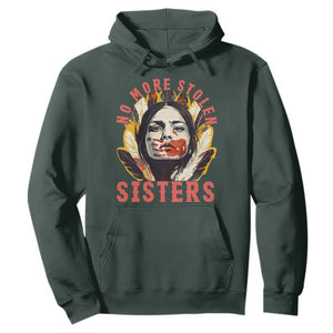 Native American Awareness Gift Hoodie No More Stolen Sisters MMIW Support TS12 Dark Forest Green Print Your Wear