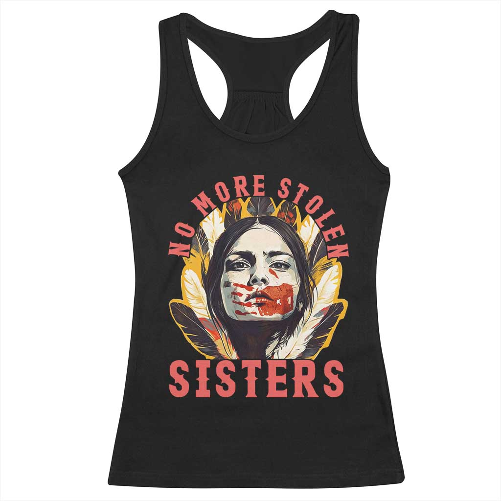 Native American Awareness Gift Racerback Tank Top No More Stolen Sisters MMIW Support TS12 Black Print Your Wear