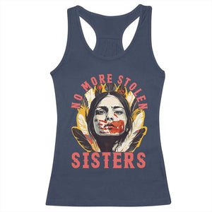 Native American Awareness Gift Racerback Tank Top No More Stolen Sisters MMIW Support TS12 Navy Print Your Wear