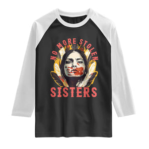 Native American Awareness Gift Raglan Shirt No More Stolen Sisters MMIW Support TS12 Black White Print Your Wear