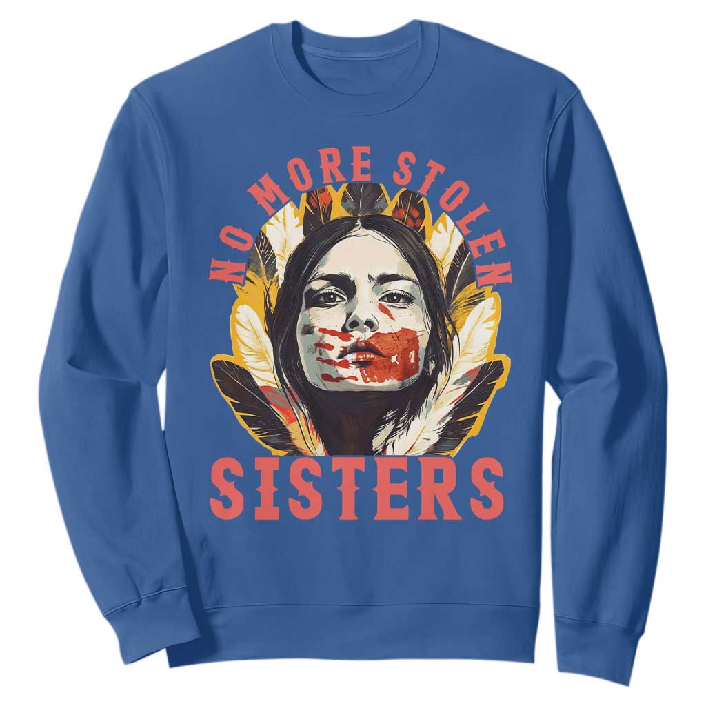 Native American Awareness Gift Sweatshirt No More Stolen Sisters MMIW Support TS12 Royal Blue Print Your Wear