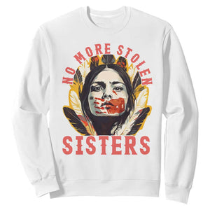 Native American Awareness Gift Sweatshirt No More Stolen Sisters MMIW Support TS12 White Print Your Wear