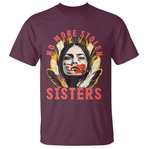 Native American Awareness Gift T Shirt No More Stolen Sisters MMIW Support TS12 Maroon Print Your Wear