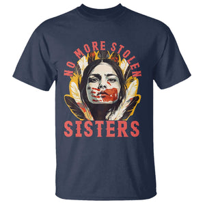 Native American Awareness Gift T Shirt No More Stolen Sisters MMIW Support TS12 Navy Print Your Wear
